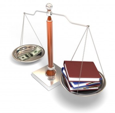 money-and-books-on-balance-scale